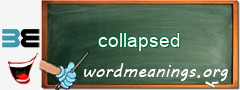 WordMeaning blackboard for collapsed